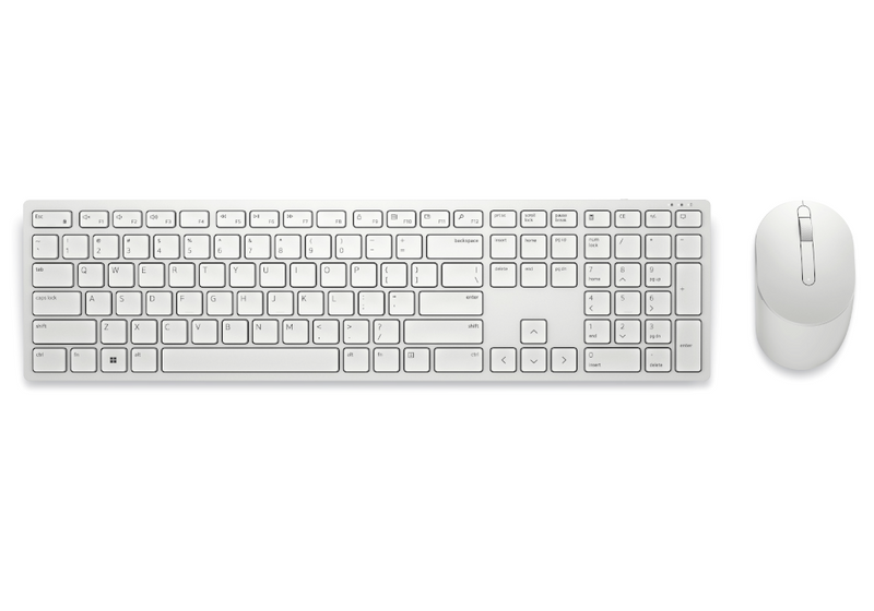 Nouveau kit sans fil Dell KM5221W Clavier blanc + Souris + Autocollants