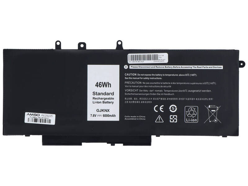Nouvelle batterie pour Dell Latitude 7280 7290 7380 7390 7480 7490 60Wh 7.6V 7895mAh F3YGT