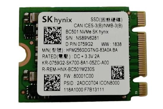 SK Hynix BC501 256GB SSD M.2 2230 NVMe BC501M230S drive