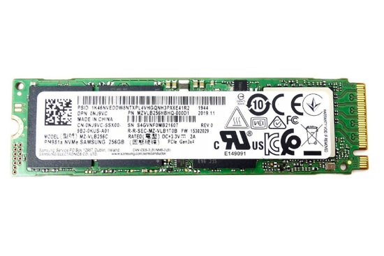Samsung PM981A SSD 256GB NVMe M.2 PCIe drive