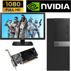 Gaming Kit | Dell Optiplex 3040 MT | i5-6500 | 8GB | 240GB SSD | DVD | Neue GT 1030 2GB Grafikkarte | LG 24MB37PM Monitor | Windows 10 Pro
