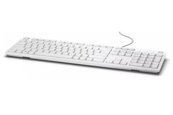 Neu Dell QuietKey KB216 Weiß USB Tastatur +OEM Aufkleber