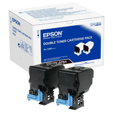 Neu Epson Toner Doppelpack C13S050751 Schwarz