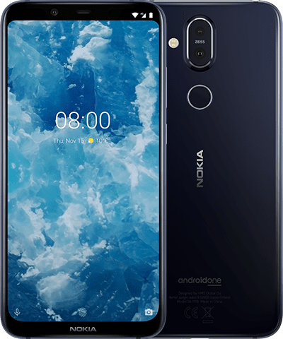Nokia 8.1 TA-1119 4GB 64GB Blau Silber aus Vorbesitz Android