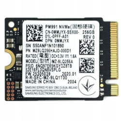 Samsung PM991 SSD 256GB NVMe M.2 2230 PCIe-Laufwerk