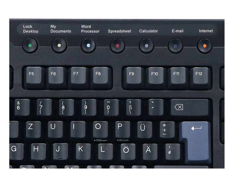 NEW Lenovo Enhanced SK8815 USB Multimedia QWERTZ Tastatur +Stickers