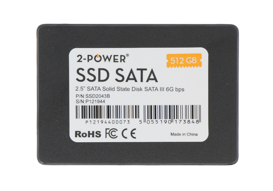 Neue Festplatte SSD 2-POWER 512GB 2.5'' SATA3 SSD2043B für Laptop / PC