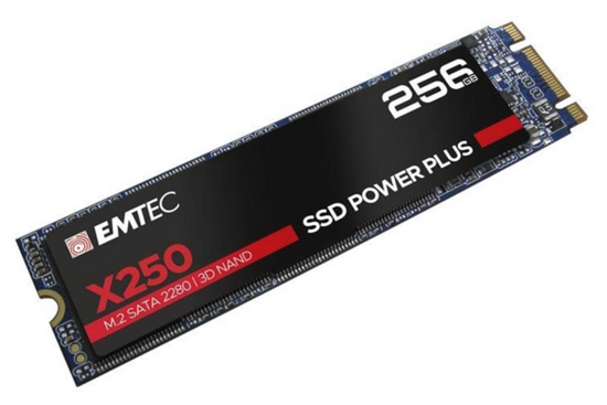 Neue Festplatte SSD EMTEC X250 Power Plus 256GB SSD M.2 2280 SATA III (ECSSD256GX250)