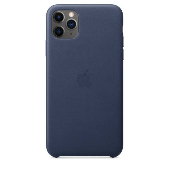 Oryginalne Etui Skórzane Apple iPhone 11 Pro Max Midnight Blue