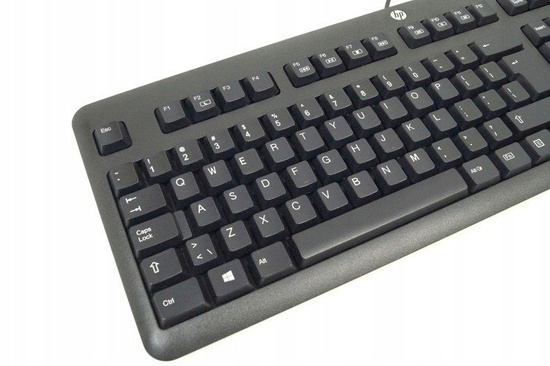 Clavier HP KU-1156 USB Bureau Noir QWERTY + Autocollants