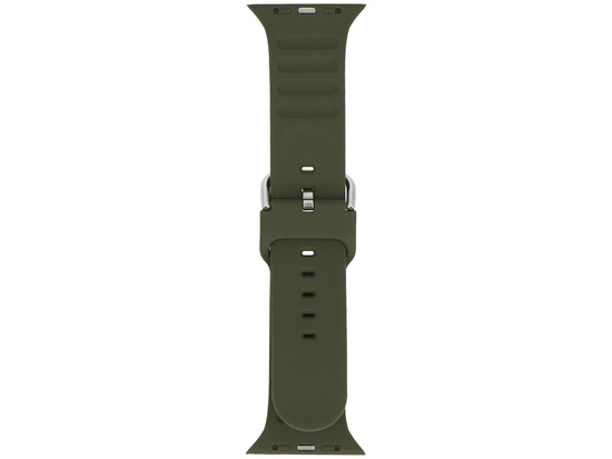 Cinturino per smartwatch GlacierX Silicone Grooved Dark Olive Green per Apple Watch 42/44/45/49mm Verde