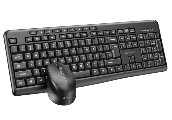 Nuovo Set Ufficio Wireless Triadyn BELI Tastiera YMIR e Mouse LOGE 1600 DPI per Casa e Ufficio