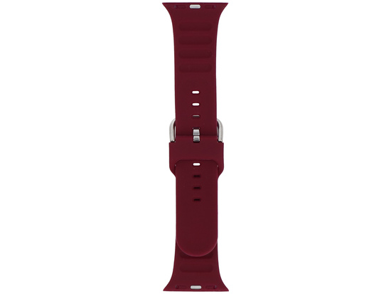 Ремінець для смарт-годинника GlacierX Silicone Grooved Burgundy для Apple Watch 38/40/41mm Бургундський
