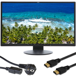 Fujitsu Monitor B24-8 TS 24" LED WVA 1920x1080 PIVOT HDMI Schwarz Klasse A- + Verkabelung