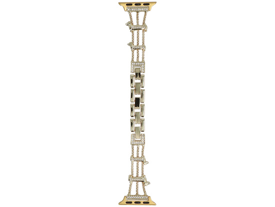 Nueva pulsera para smartwatch GlacierX Zirconia Braided Chain Bracelet Gold para Apple Watch 38/40/41mm Dorada