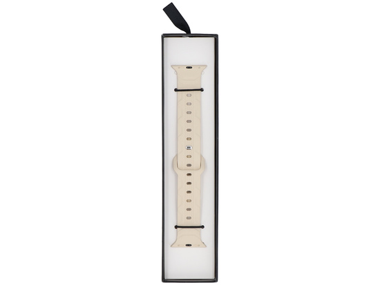 GlacierX Silicone Wave Almond Cream strap for Apple Watch 38/40/41mm Cream Beige