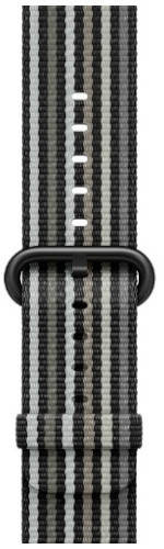 Original Apple Watch Woven Nylon Black Stripe 38mm Strap dans un emballage scellé