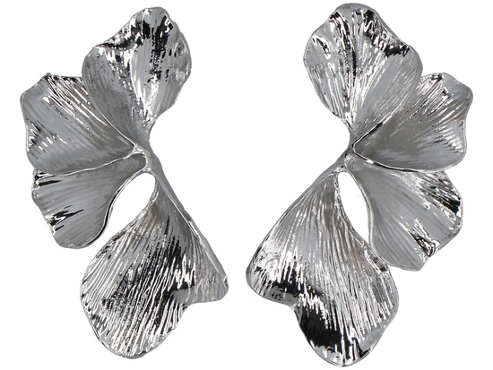 Boucles d'oreilles Ginkgo Argentées