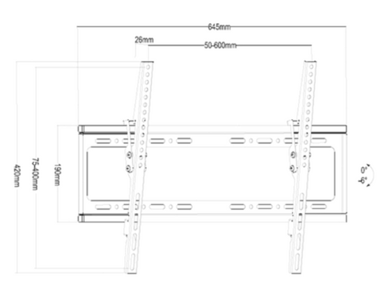 Neuer Wandhalter für Fernseher Monitor PLN57-46T 37-70" 75x75 100x100 200x200 400x400 600x400 TV Schwarz
