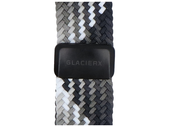 Новий ремінець GlacierX Braided Magnetic Buckle Ebony Mosaic для Apple Watch 42/44/45/49mm Чорно-білий омбре