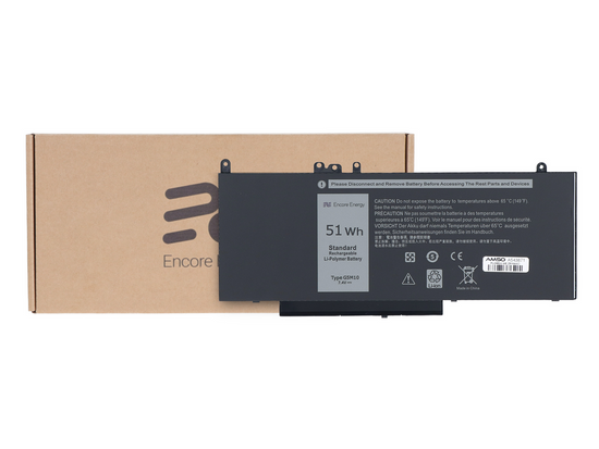 Batterie neuve Encore Energy pour Dell Latitude E5450 E5550 51Wh 7.4V 6890mAh G5M10