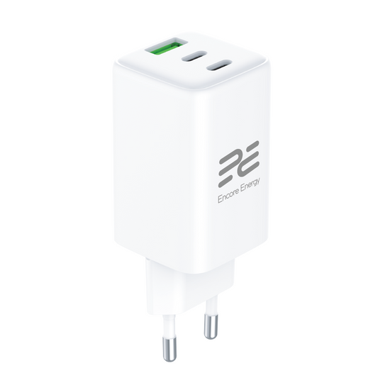 New GaN 65W USB-A + 2x USB-C QC PD Wall Charger Encore Energy MD-6583Z