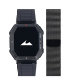 New Smartwatch GlacierX Trail Black + Mesh Bracelet GX-TC55 BM