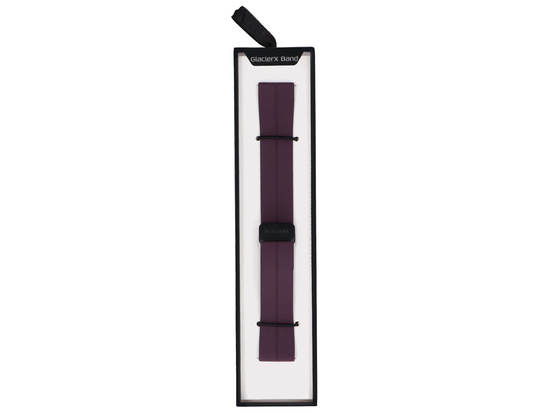 Nouveau bracelet pour smartwatch GlacierX Silicone Boucle Magnétique Violet Fruit Aubergine 22mm