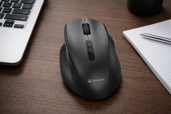 Nouvelle Souris Sans Fil de Bureau Triadyn GALATEA 2.4GHz 3200DPI Noire