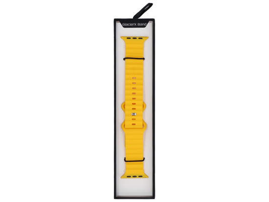 Nuevo cinturón para smartwatch GlacierX Silicone Classic Waffle Sunburst para Apple Watch 42/44/45/49mm Amarillo