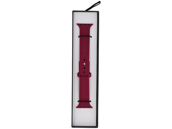 New strap for smartwatch GlacierX Silicone Synthwave Crimson Plum for Apple Watch 38/40/41mm Red-Plum
