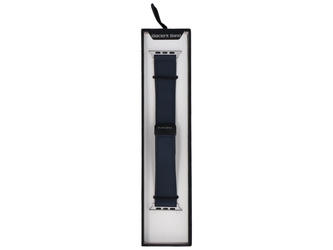Nový pásek GlacierX Leather Magnetic Buckle Midnight Blue pro Apple Watch 42/44/45/49mm Modrý