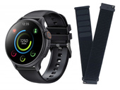 Nuovo Smartwatch GlacierX Aura Black + Cinturino per smartwatch GlacierX Grip Strap Nylon Black 22mm