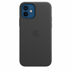Funda de piel original para Apple iPhone 12 / 12 Pro negra