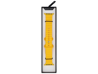 Nuevo cinturón para smartwatch GlacierX Silicone Classic Waffle Sunburst para Apple Watch 42/44/45/49mm Amarillo