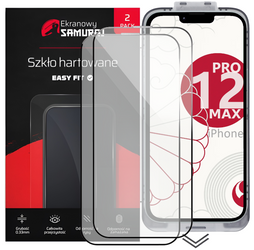 Nuevo Vidrio de privacidad Ekranowy Samuraj para Apple iPhone 12 Pro Max con Easy Fit Frame | 2-Pack