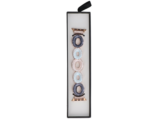 Nueva pulsera para smartwatch GlacierX Gleam Garden Stretch Bracelet Ocean Blush para Apple Watch 38/40/41mm Rosa-Azul.