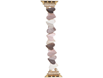 Nueva pulsera para smartwatch GlacierX Gleam Heartbeat Stretch Bracelet Rose Coffee para Apple Watch 38/40/41mm Marrón-Rosa.