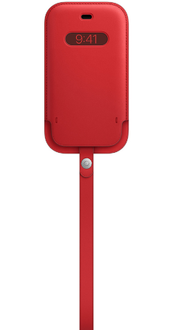 Oryginalny futerał skórzany Apple iPhone 12 / 12 Pro Scarlet