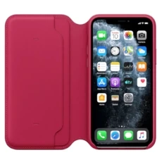 Originale Caso Apple Nuovo iPhone 11 Pro Max Folio in pelle Raspberry