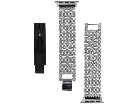 Нова браслет для смарт-годинника GlacierX Zirconia Grid Bracelet Silver для Apple Watch 38/40/41mm Срібний