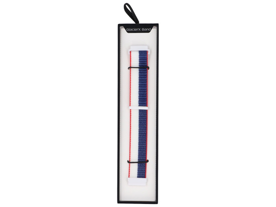 Nouvelle sangle pour smartwatch GlacierX Grip Strap Nylon Océan Brumeux Noir et blanc 22mm