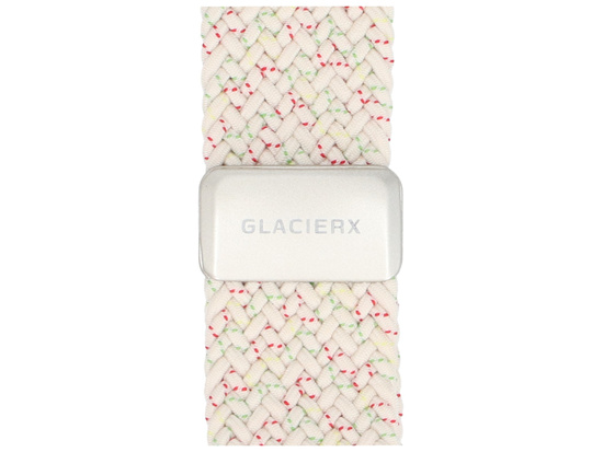 Nuovo cinturino per smartwatch GlacierX Braided Magnetic Buckle Vanilla Sprinkle per Apple Watch 38/40/41mm Crema con accenti colorati