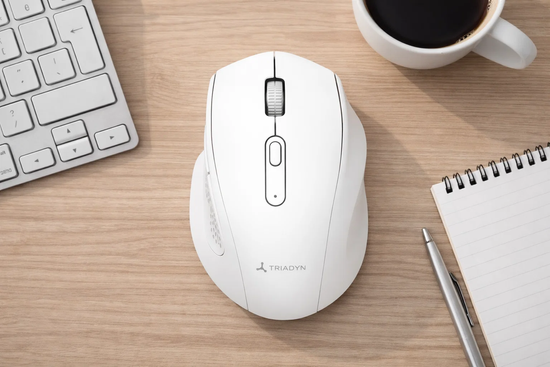 Nouvelle souris sans fil de bureau Triadyn GALATEA 2.4GHz 3200DPI blanche