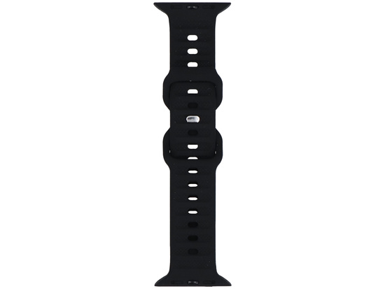 Cinturino per smartwatch GlacierX Silicone Ribbed Black per Apple Watch 42/44/45/49mm Nero