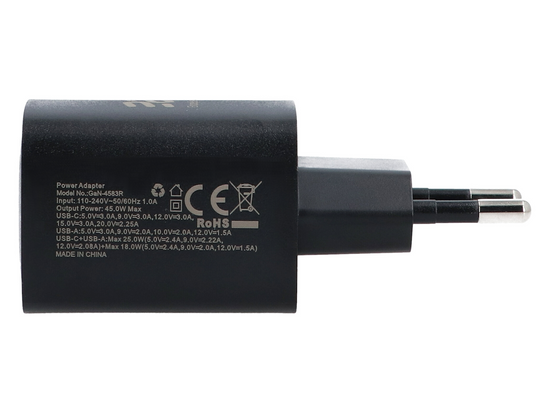 New Encore Energy GaN QC 4.0 PD 3.0 USB-A USB-C 45W GaN-4583R charger + 2m USB-C cable