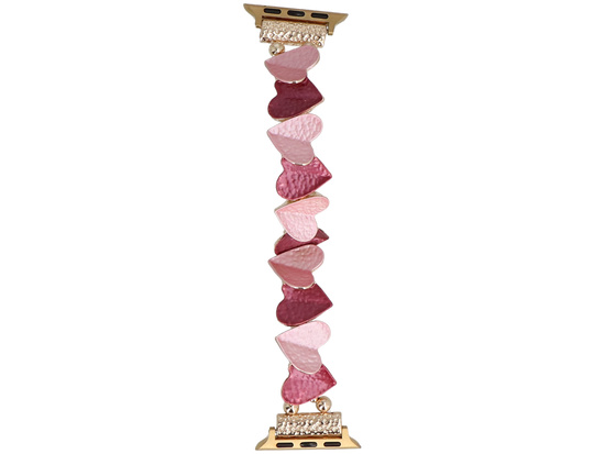 Нова браслет для смарт-годинника GlacierX Gleam Heartbeat Stretch Bracelet Red Rose для Apple Watch 38/40/41mm Червоний-Рожевий