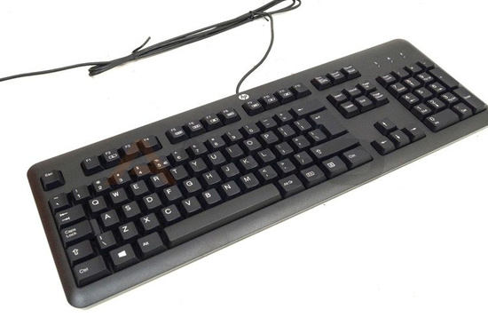 HP KU-1156 USB QWERTY Office Keyboard Aesthetic Black (without legs)