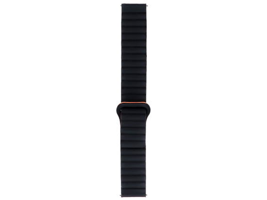 Nový pásek na smartwatch GlacierX Silicone Magnetic Wave Black Sun Černo-oranžový 22mm