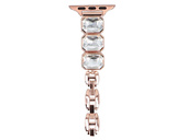 Nouvelle bracelet pour smartwatch GlacierX Zirconia Chain Bracelet Rose Gold pour Apple Watch 38/40/41mm couleur Or Rose